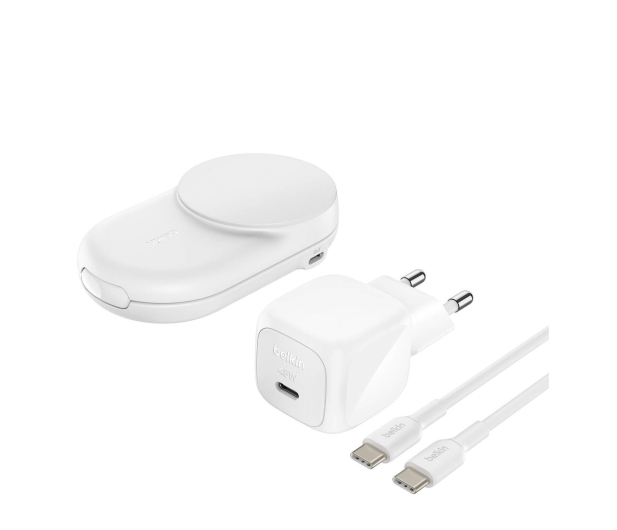 Belkin Ładowarka magnetyczna Qi2 25 W, składana 2w1, zasilacz 45W, - 1363166 - zdjęcie 4